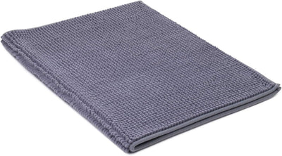 Gözze - Anti-Rutsch-Badematte, Superweich, 100% Mikrofaser, 60 x 100 cm - Grau Grau 60 x 100 cm, Gra