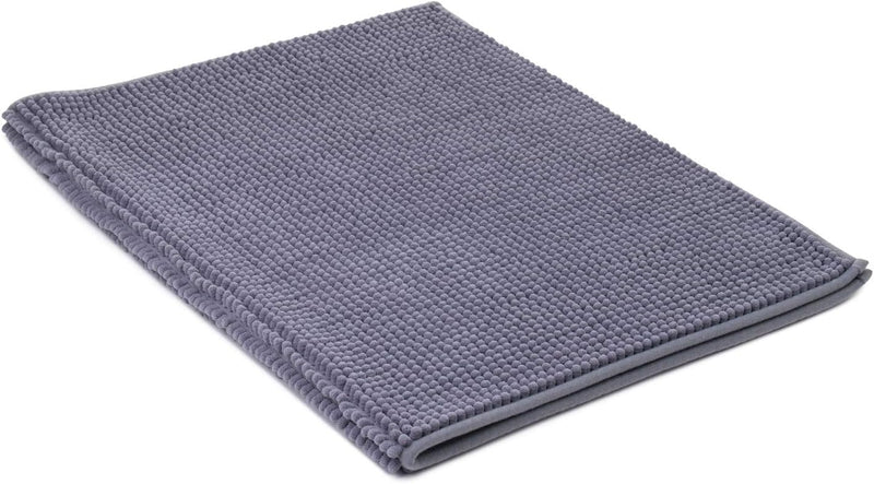 Gözze - Anti-Rutsch-Badematte, Superweich, 100% Mikrofaser, 60 x 100 cm - Grau Grau 60 x 100 cm, Gra
