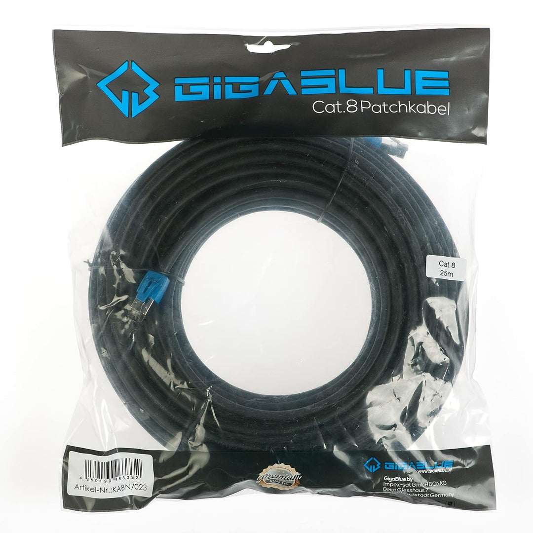 GigaBlue Cat8 Netzwerkkabel CAT.8 2000 MHz 40 Gbit/s 40GBase-T High End Poe+ Patchkabel Ethernetkabe
