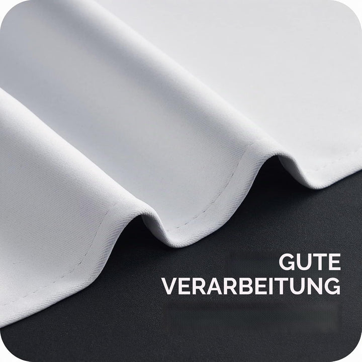 MRTREES Vorhänge mit Ösen Vorhang Weiss-grau Blickdicht 100% Verdunklungsvorhänge kinderzimmer 160 c