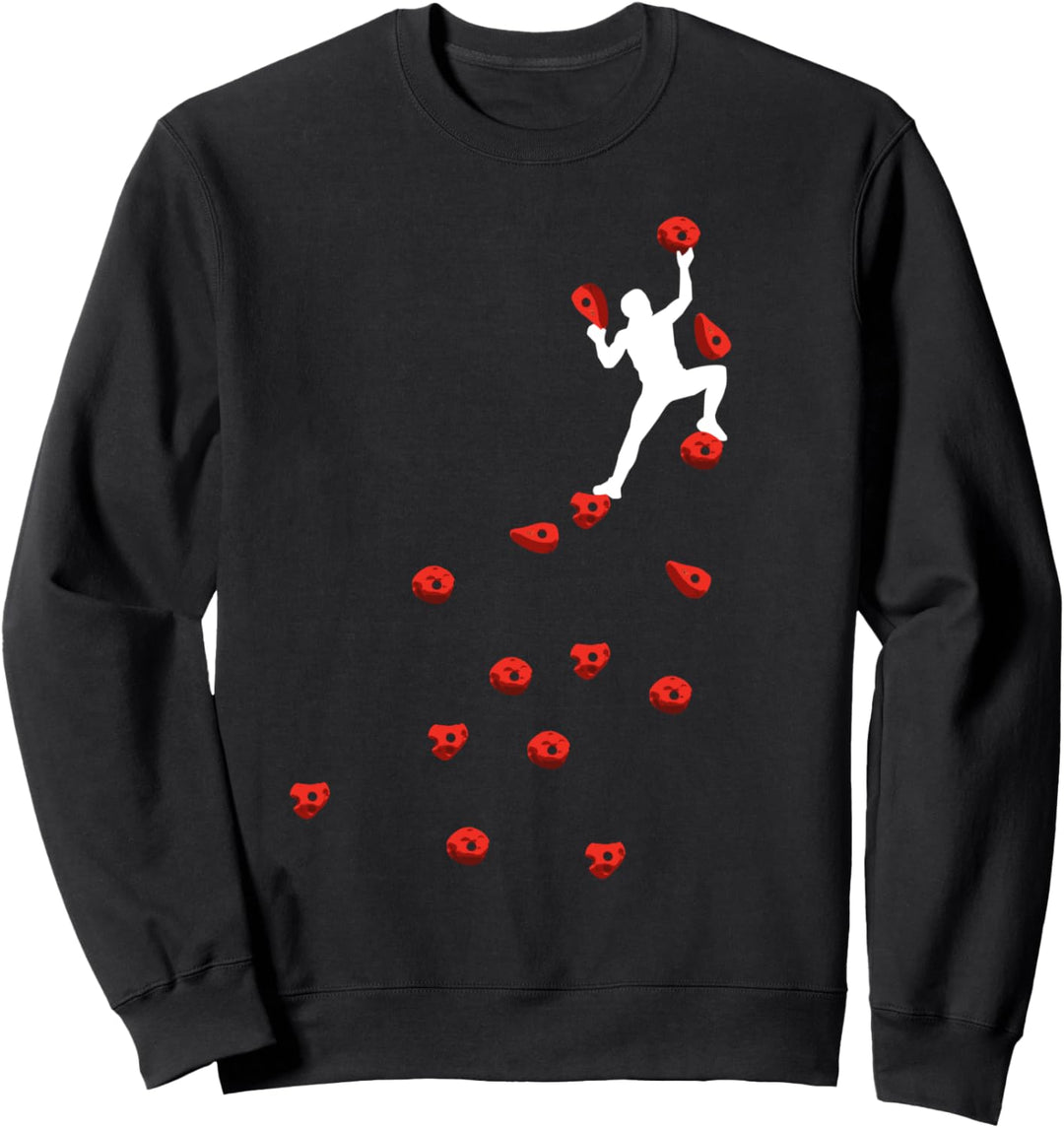 Bouldern Herren Klettern Kletterer Mann Rote Boulder Sweatshirt