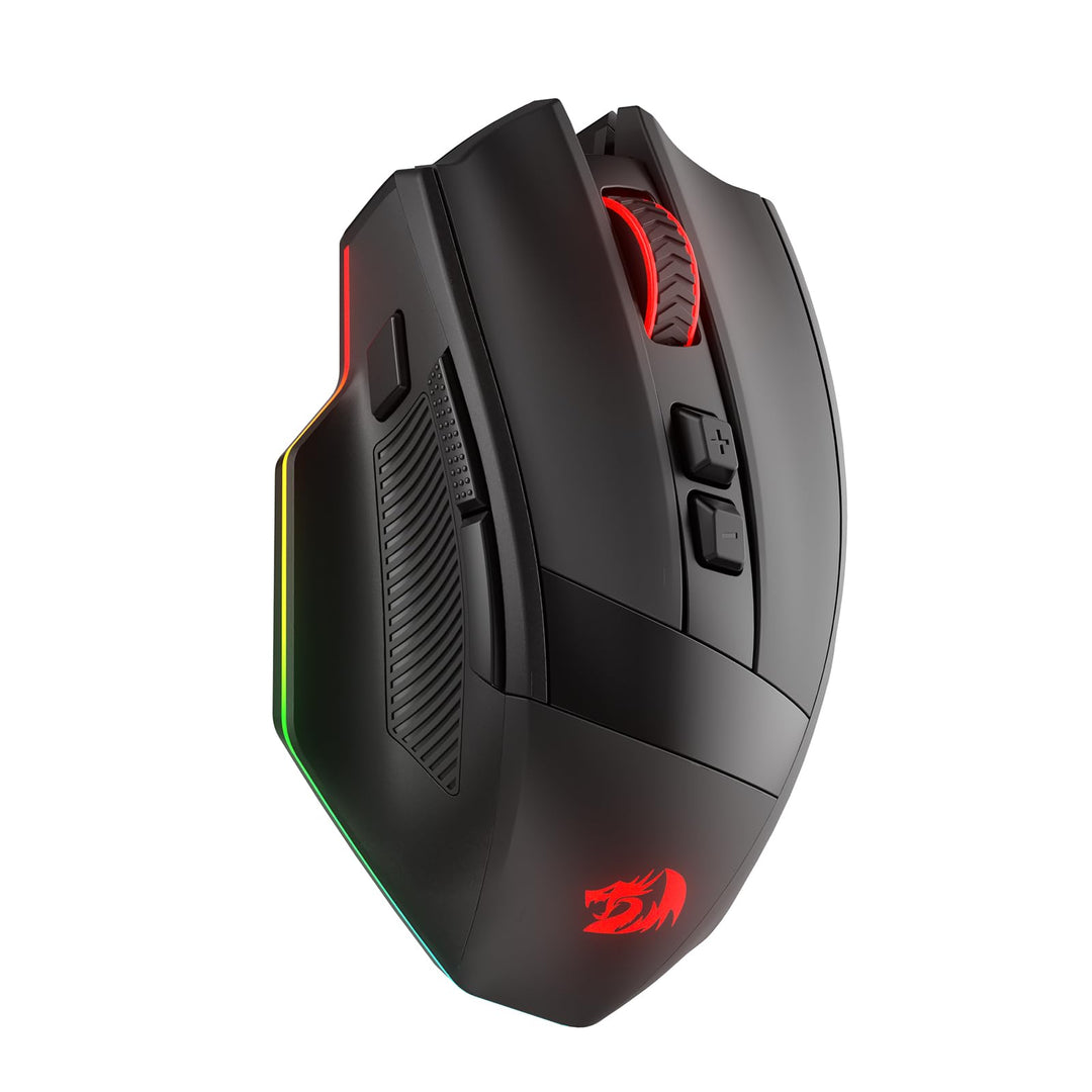Redragon M923 PRO 3-Mode RGB Gaming Maus, Optische Ergonomische Gamer Maus mit Max 24.000 DPI, Pro P