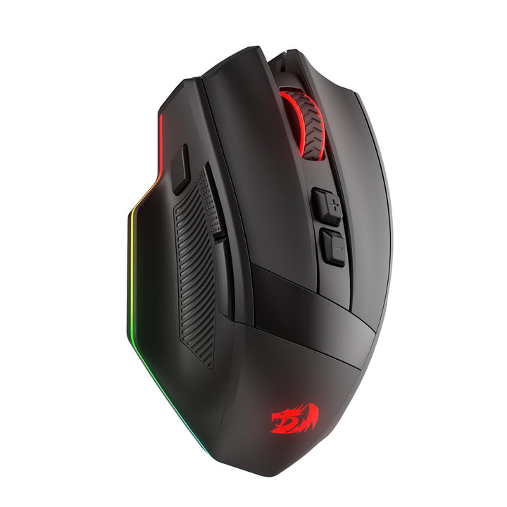 Redragon M923 PRO 3-Mode RGB Gaming Maus, Optische Ergonomische Gamer Maus mit Max 24.000 DPI, Pro P
