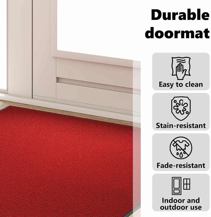 vidaXL Fussmatte Rot und Schwarz 120 x 250 cm 100% Polyamid, Hochwertige, rechteckige Fussmatte, rut
