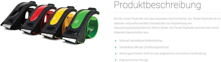 Paketbandabroller von Packrolle in Gelb | Innovativer Packbandabroller für schnelles und sicheres ei