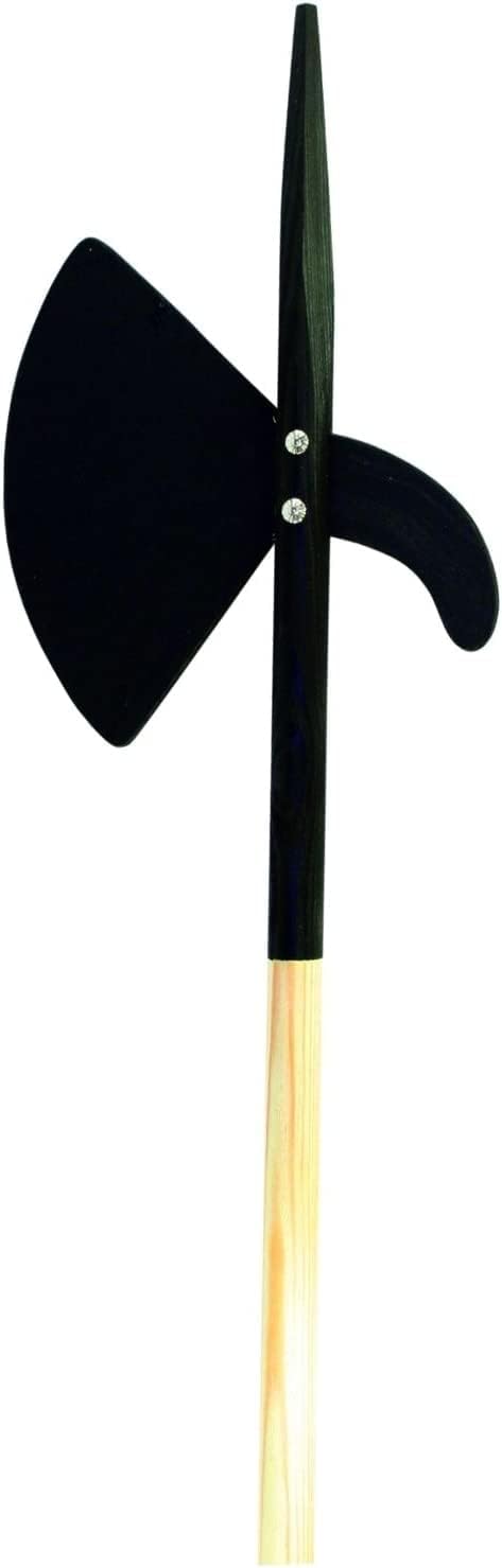 BestSaller 1022 Ritter Hellebarde aus Holz, 119cm lang, schwarz/Natur (2 Stück) Mehrfarbig 2 Stück,