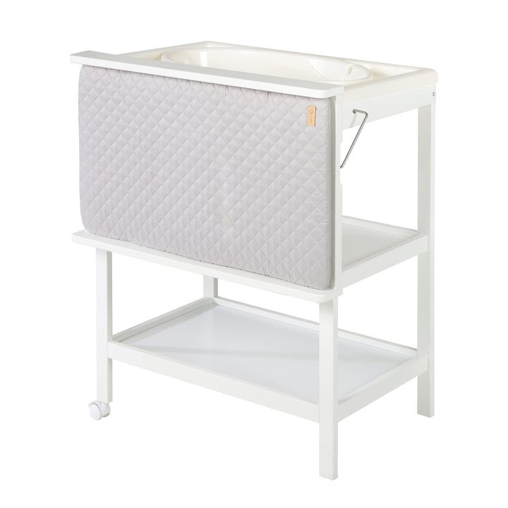 roba Bade Wickel Kombination + Wickelauflage Style grau - Mobiler Kombi Wickeltisch mit integrierter