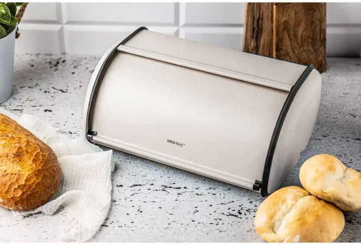 KING HOFF Brotkasten Brotbox Brotbehälter Brotdose (Beige, Kleine 36cm x 24cm x 15cm.) Beige 36cm x