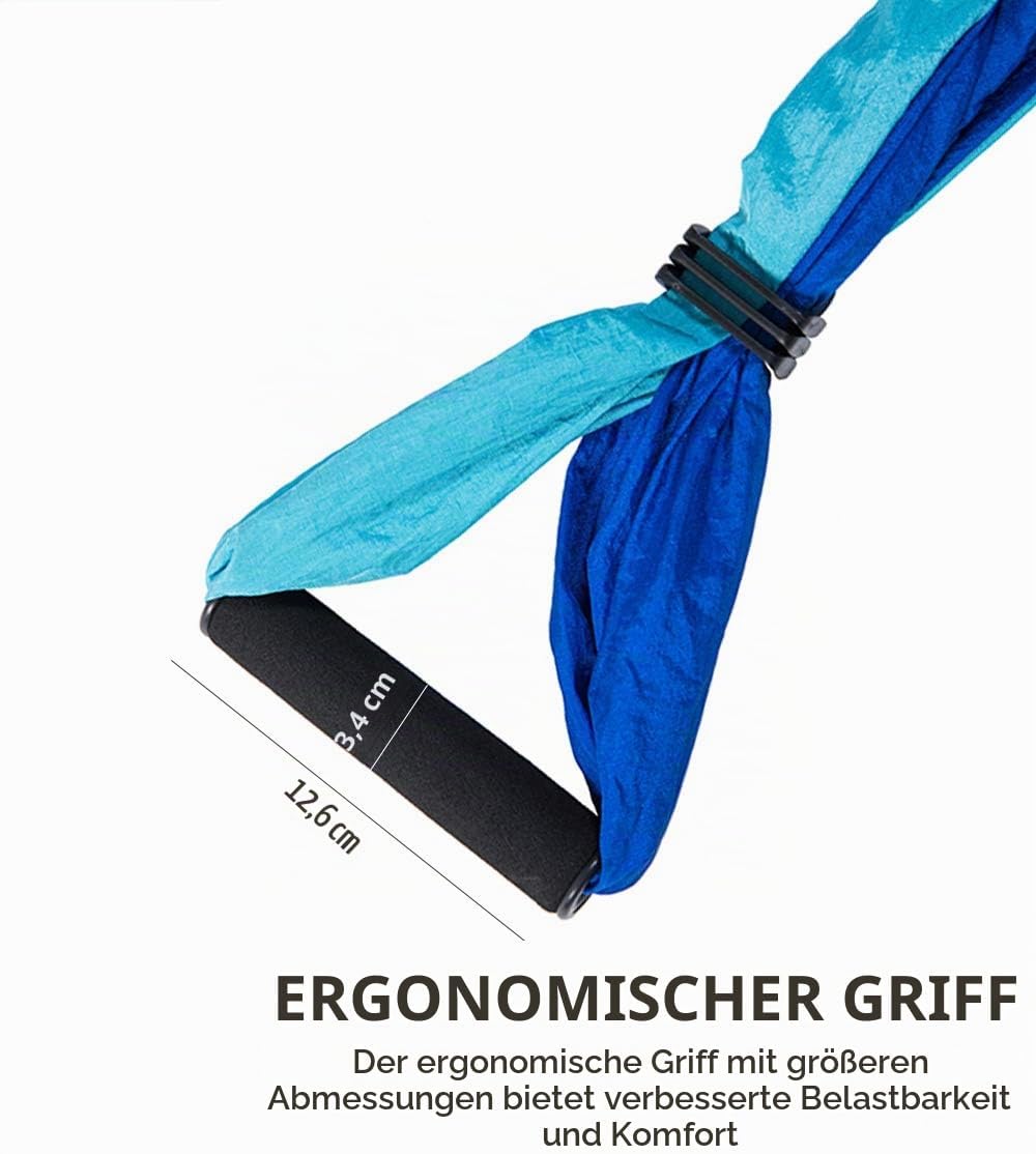 Yoga Hängematte Set Aerial,Aerial Yogatuch,Aerial Yoga Hammock Swing mit Tragetasche und Verlängerun