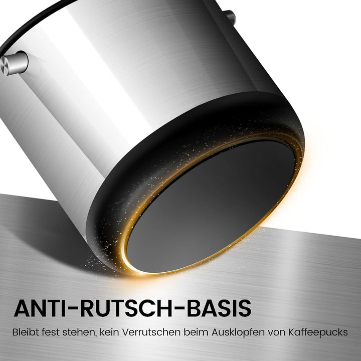 Abklopfbehälter für Siebträger Edelstahl, 1.2L Zweistoff-Material Knock Box für Ninja Sage, Kaffeesa