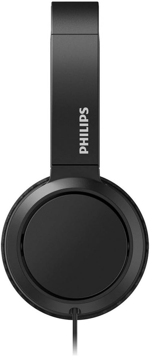 Philips On Ear Kopfhörer H4105BK/00 mit Mikrofon (Inline-Fernbedienung, Zusammenklappbar, Abgewinkel