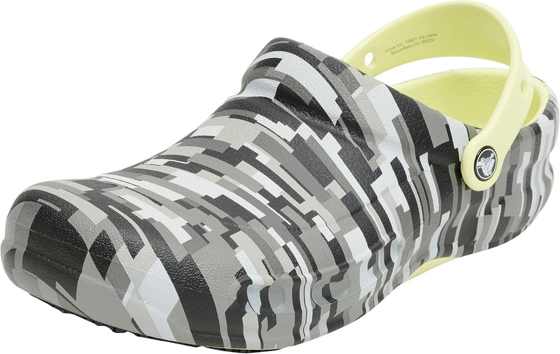 Crocs Unisex Bistro Graphic Clogs 36/37 EU Black Lime, 36/37 EU Black Lime