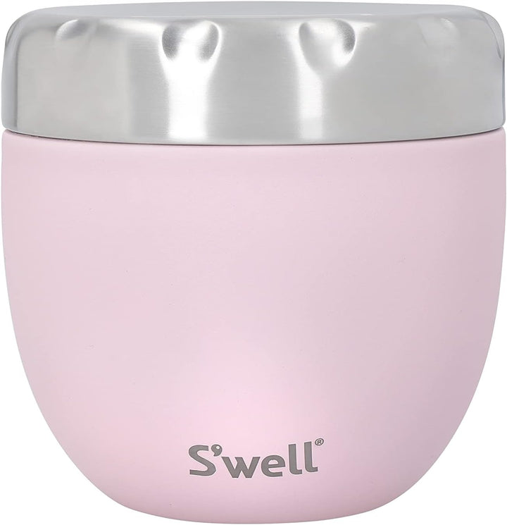 lifetime brands europe limited S'well Eats 2-in-1 Futternapf mit Schraubdeckel, 636 ml, rosa Topas,