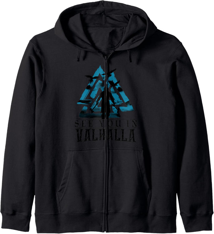 See You In Valhalla Wikinger Valknut Nordische Mythologie Kapuzenjacke