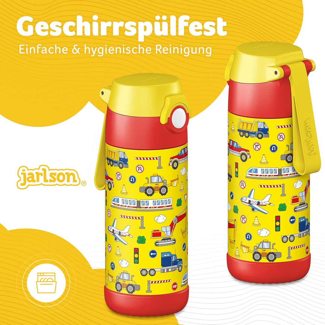 Jarlson® Trinkflasche Kinder Edelstahl MALI [THERMOSFLASCHE] - Kindertrinkflasche Auslaufsicher - Th