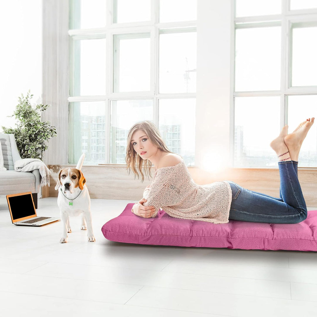 GOPLUS Bodenstuhl, Bodensofa mit Rückenlehne, Bodensessel mit Schlaffunktion, Floor Chair, Lazy Sofa