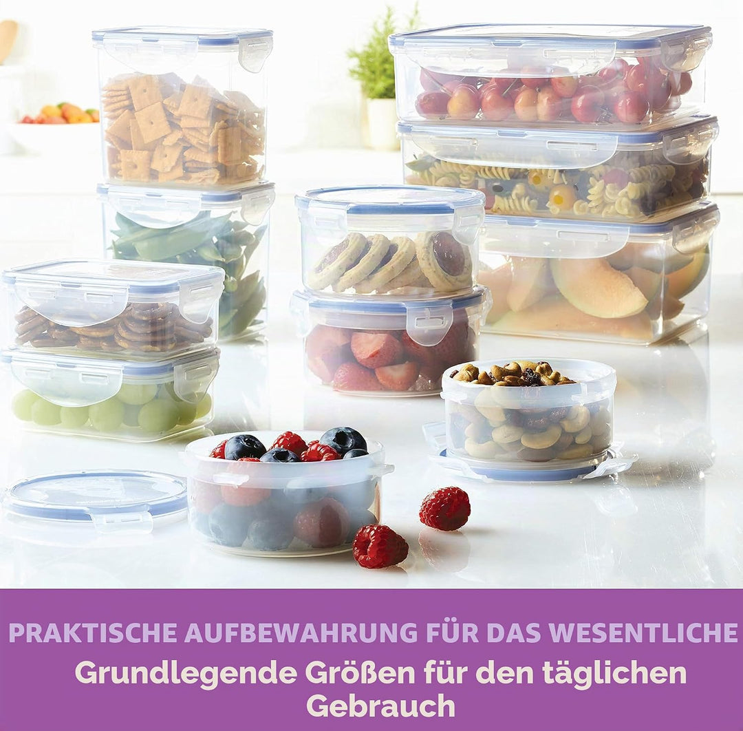 Lock &amp; Lock Easy Essentials Frischhaltedosen, luftdicht, BPA-frei, 22 Stück, transparent 22 Count, 2