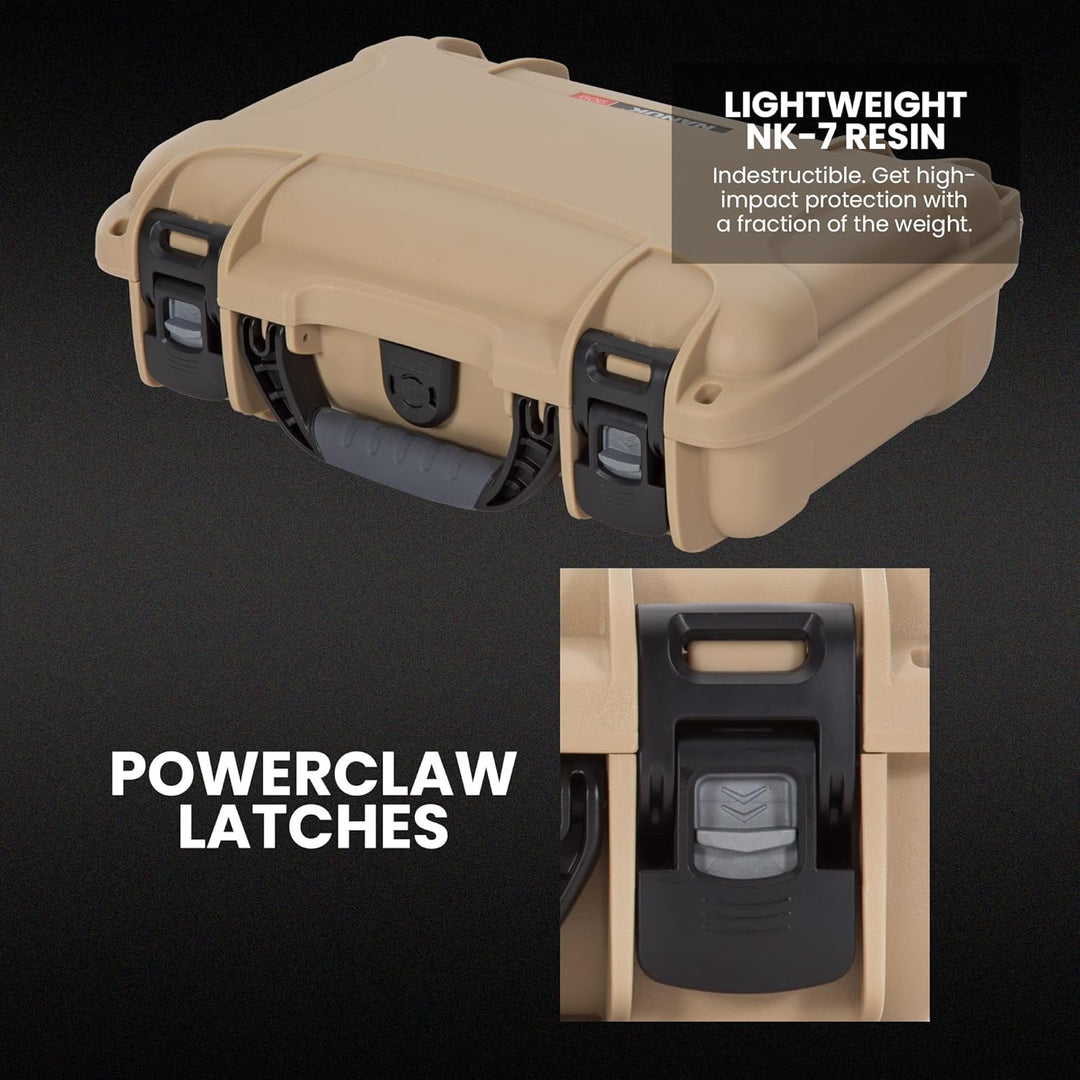 Nanuk 909 Wasserdichter Hartschalenkoffer Mit Plüschschaumeinlage - Braun Tan Würfelförmiger Schaums