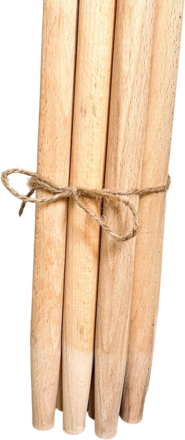 pokm toolsmarket - Besenstiel Holz Ersatzstiel, 130cm, Holzstiel aus Buchenholz, Gerätestiel Ø 27 mm