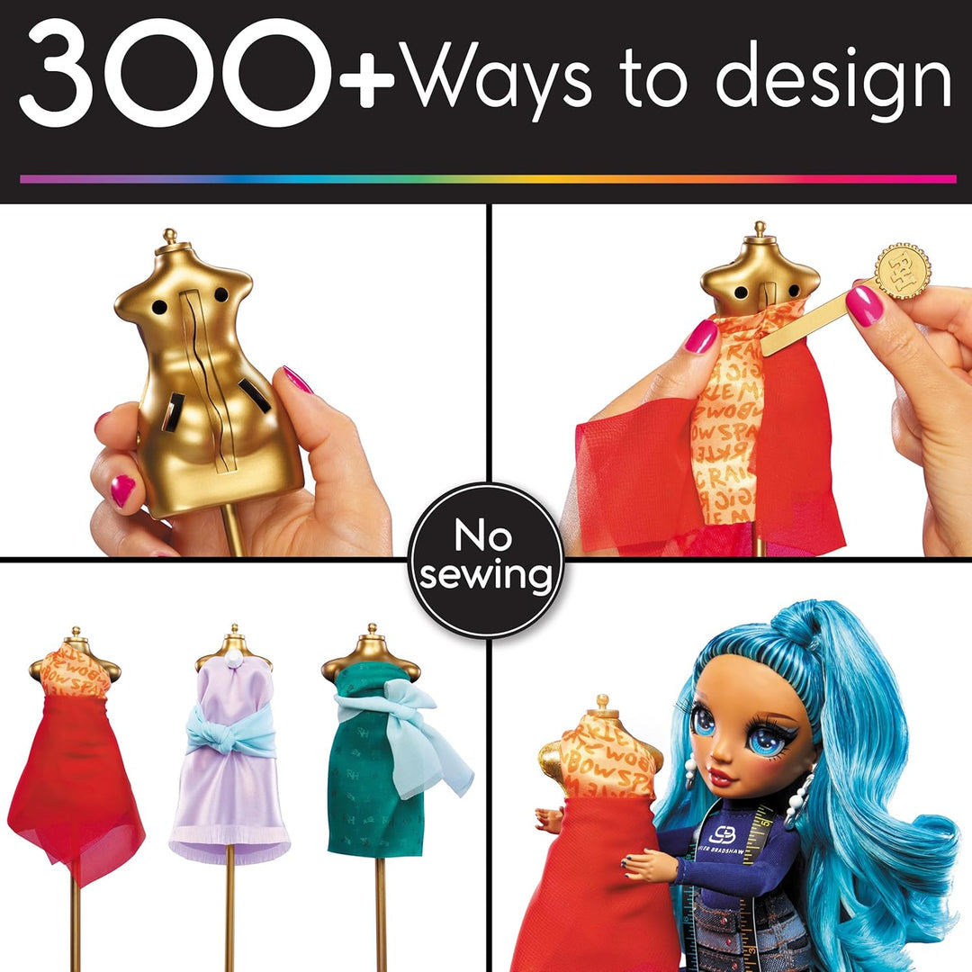 Rainbow High Dream & Design Fashion Studio Spielset - Modedesigner-Spielset mit Blauer Skyler Bradsh