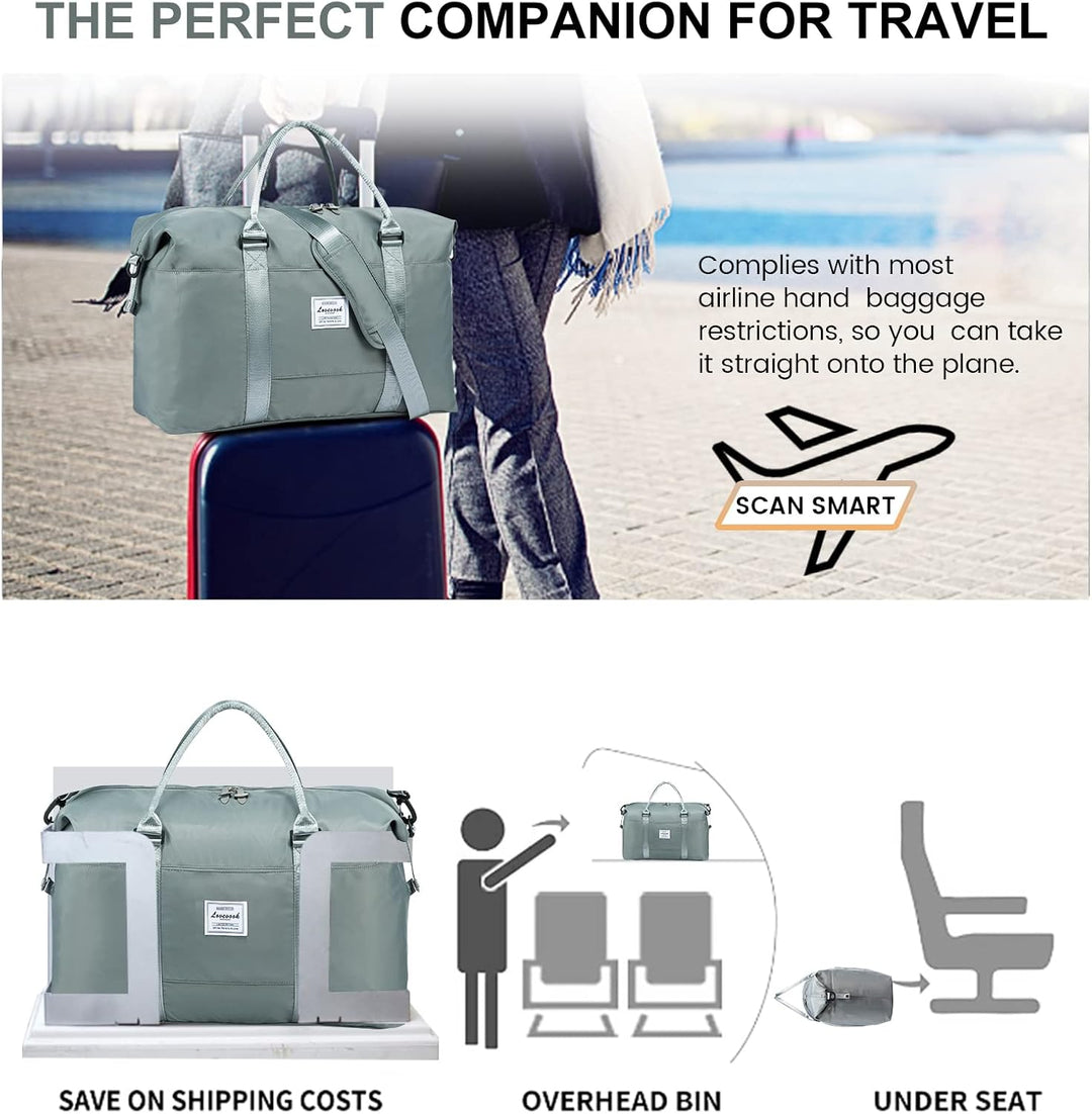 LOVEVOOK Reisetasche Damen 30L Sporttasche Handgepäck Tasche Weekender Bag Schwimmtasche Wasserdicht