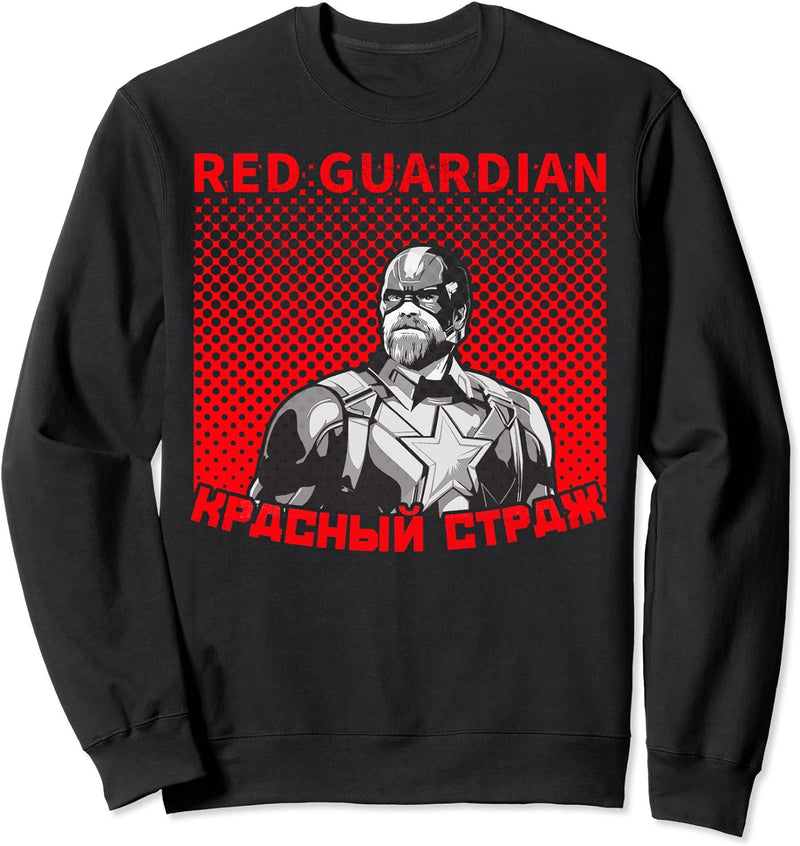 Marvel Black Widow Red Guardian Halftone Portrait Sweatshirt