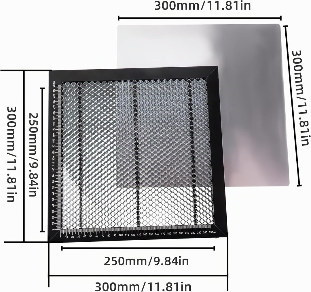 TIOMIOSEA Laser Wabentisch,Laser Waben Arbeitstisch Honeycomb Wabenplatten 300 x 300 x 22 mm,Laser H