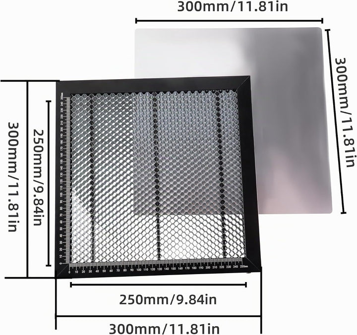 TIOMIOSEA Laser Wabentisch,Laser Waben Arbeitstisch Honeycomb Wabenplatten 300 x 300 x 22 mm,Laser H