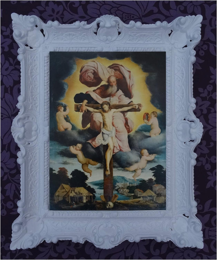 Lnxp Bild Bilder Gemälde in den Rahmen montiert 56x46 cmReligiös Mutter Maria Gottes Maria Jesus Chr
