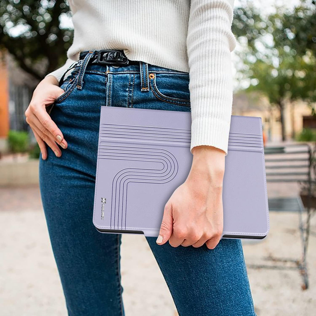 HOLIMET iPad 9. Generation Hülle (2021) mit Stifthalter, iPad 8/7. Gen (2020/2019) PU-Leder Case TPU