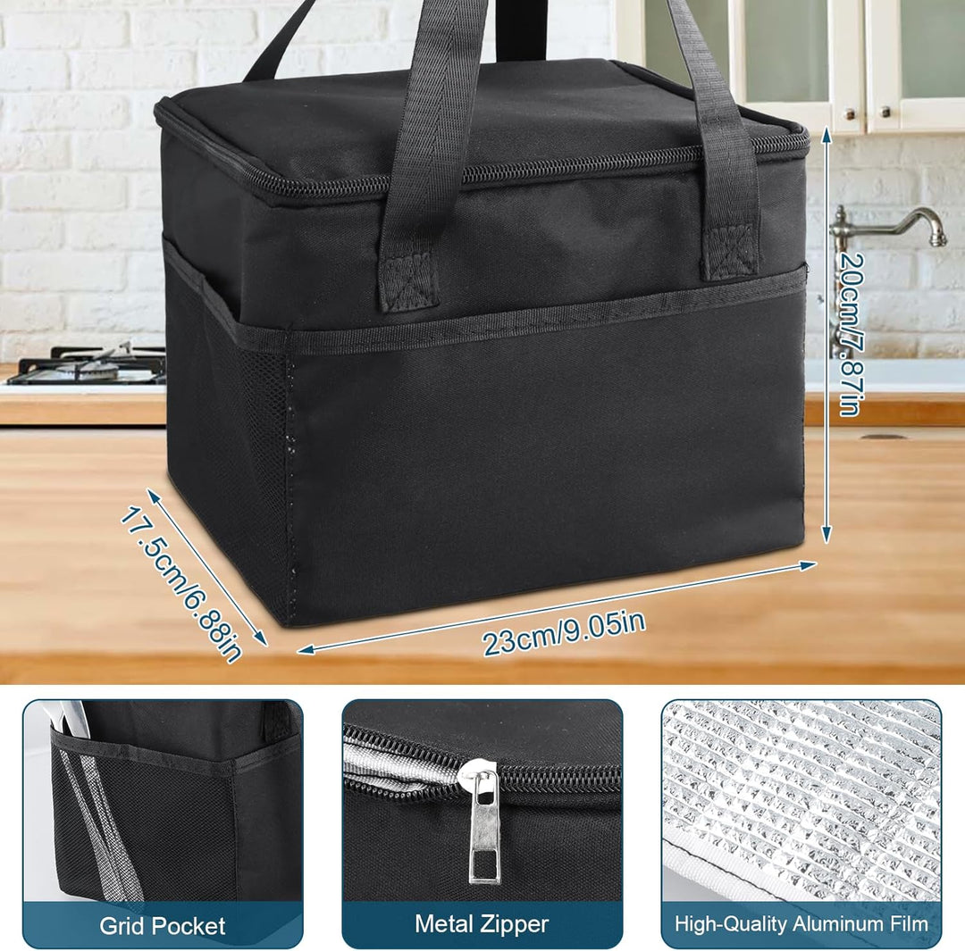 3 in 1 Lunchbox mit Fächern, Bento Box 2800ml mit Tasche, Auslaufsichere Essensbox 3 Lagen Stapelbar
