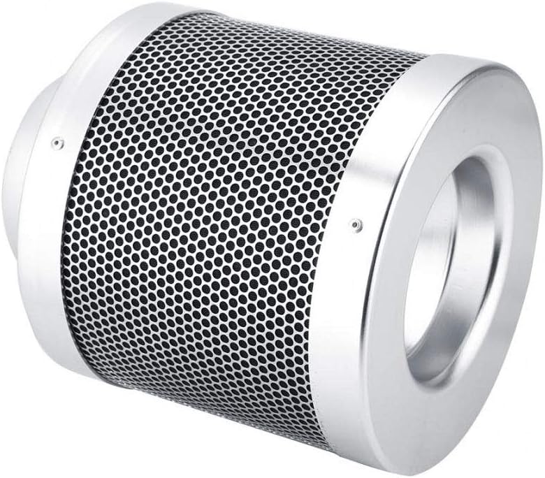 TopHomer Kohlefilter, Hydrokultur-Luftfilter, Wachstumszelt, Inline-Kanalventilator, Aluminium, Edel