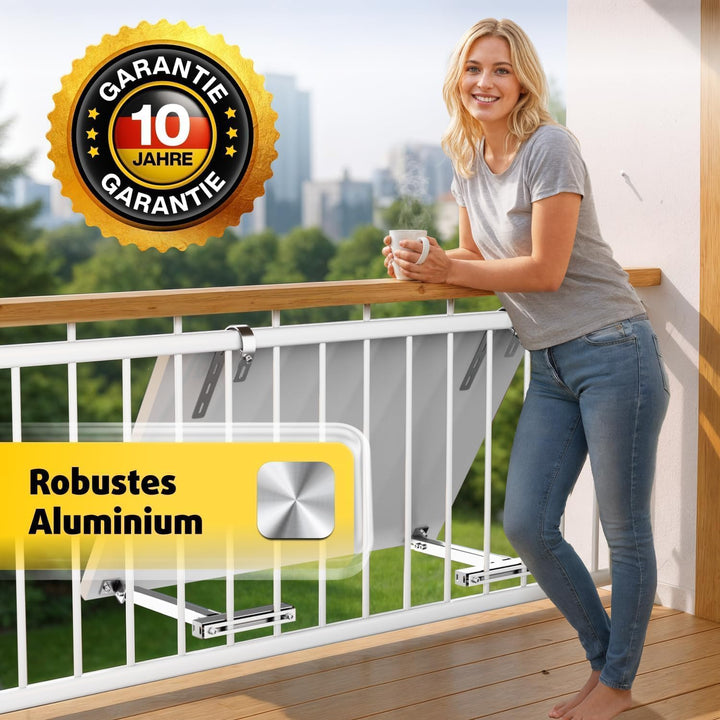 Avoltik Balkonkraftwerk Halterung Balkon für alle Solarpanel-Grössen I Solarmodul Halterung aus robu