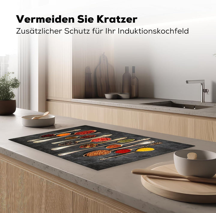 Herdabdeckplatte 80x52 cm Einteilig Ceranfeld Abdeckplatte Küche Deko Ceranfeldabdeckung Herdabdecku