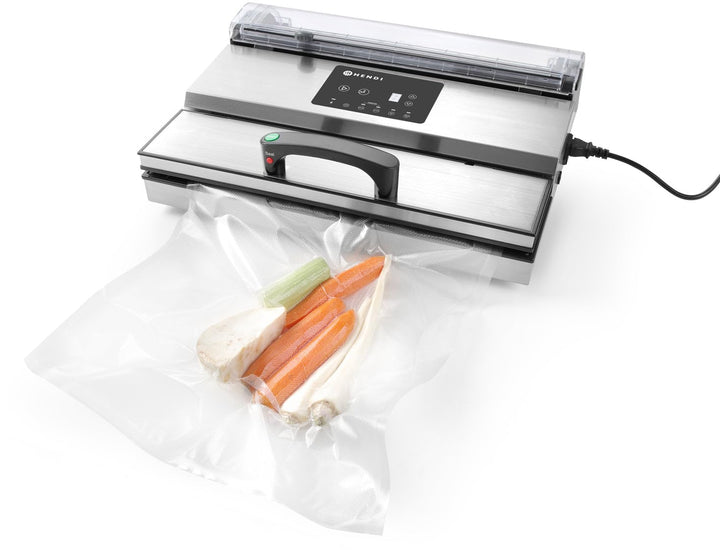 HENDI Vakuumbeutel, geprägt, für Vakuum-Verpackungsmaschine, Vakuumiergerät, Kochbeutel, 75µm, -20°C