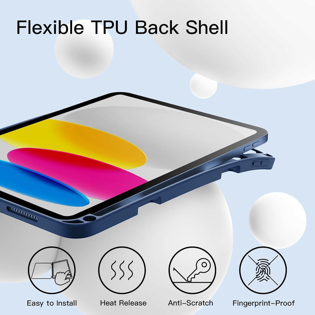 JETech Hülle für iPad (A16) 11./10. Generation (2025/2022) mit Stifthalter, Dünne Tablet Schutzhülle