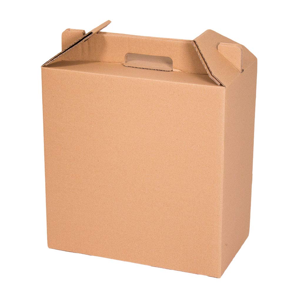 ONLY BOXES | Weinbox | Etui mit 6 Weinflaschen | Box für Weihnachten | Braun | 4 Stück