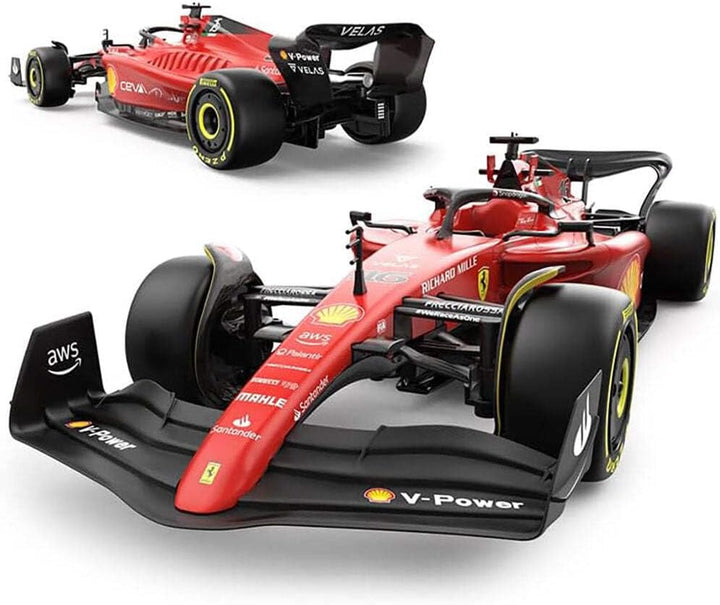 Ferrari F1 F1-75 RC Auto (1:18 Skala) - Fernbedienungsauto für Formel 1 der Saison 2022 Fahrer - Cha
