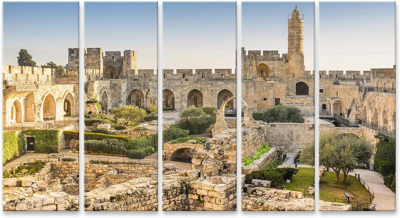 Bild Bilder auf Leinwand Jerusalem, Israel am Turm Davids. Wandbild, Poster, Leinwandbild QNP Leinwa