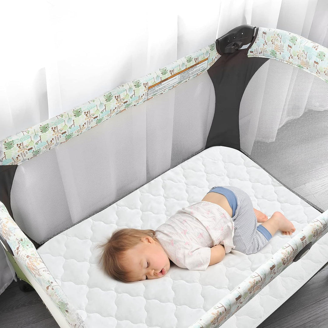 Matratzenschoner für Reisebett, wasserdicht, gesteppt, 97 x 67 cm, passend für alle tragbaren Mini-K