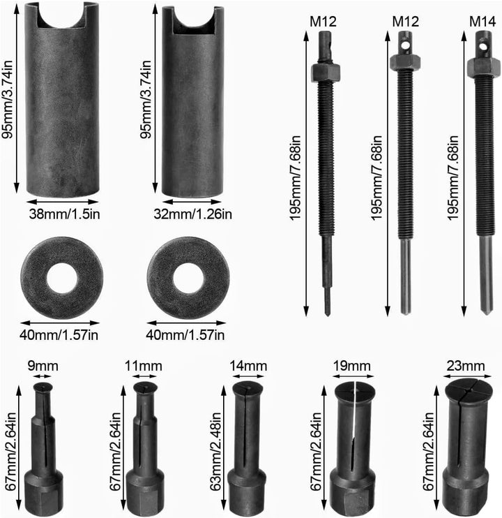 9-23mm Motorrad Lagerabzieher Innen Radlager Abzieher Motorrad Innenlager Abzieher Set 5 Grössen off