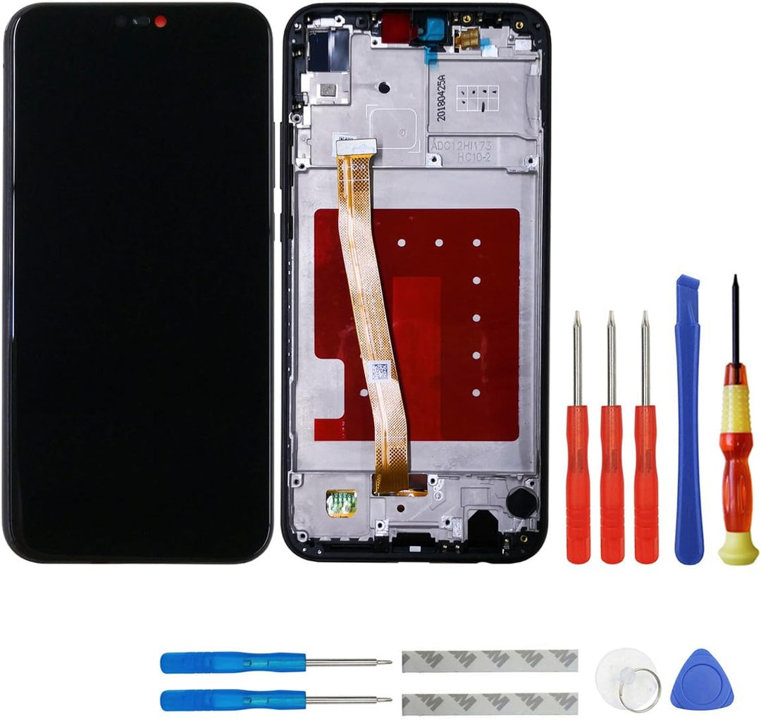 swark LCD Display Kompatibel mit Huawei P20 Lite & Nova 3e (Schwarz mit Rahmen) Touch Screen Replace