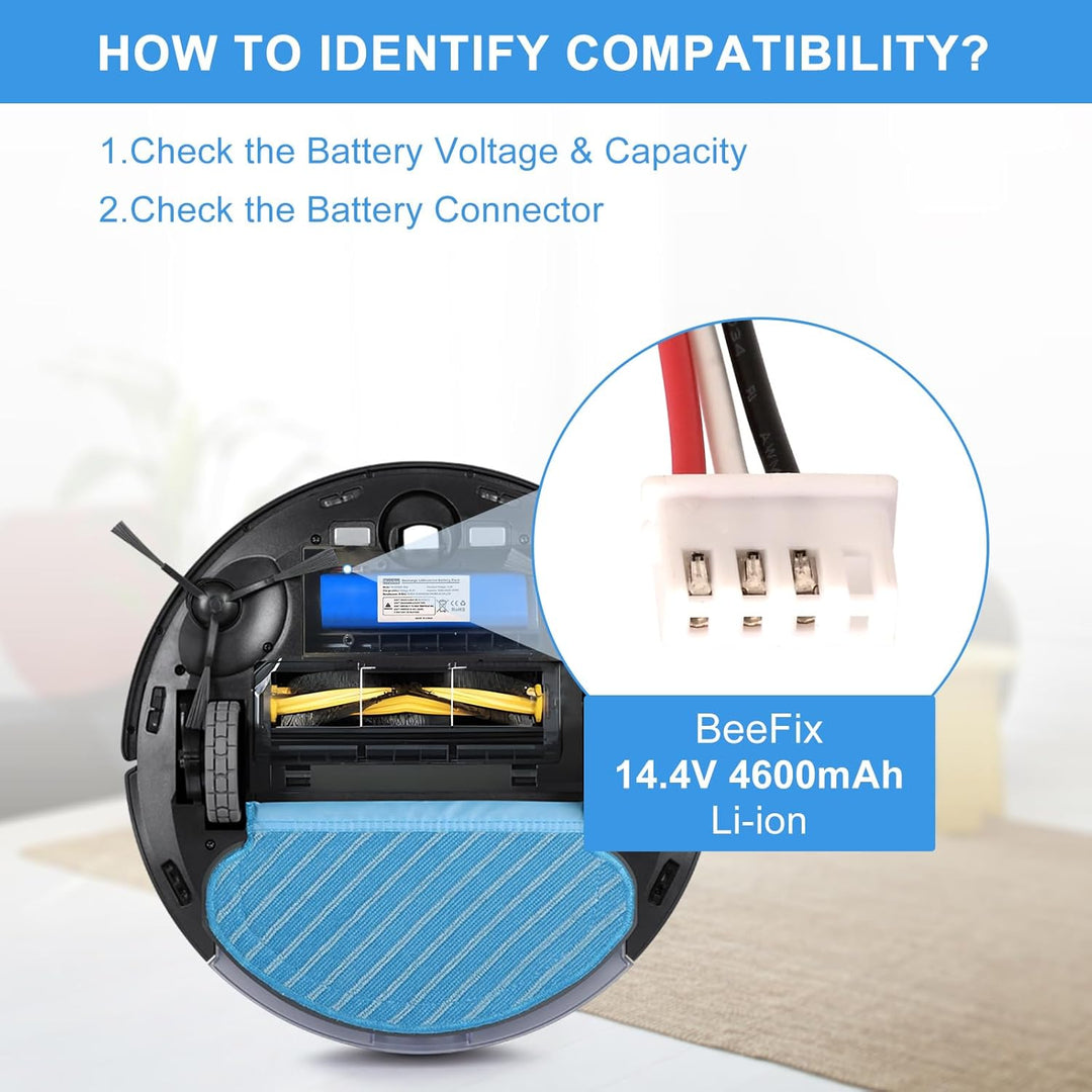 4600mAh Ersatzakku für Ecovacs Deebot Ozmo 900, 901,905, 920 930 937 N8, N8 Pro Li-ion 14.4V Battery