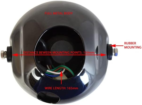 Custom Motorrad Scheinwerfer Mit 32mm Zu 40mm Klammern Schwarz Metall Cafe Racer Projekt