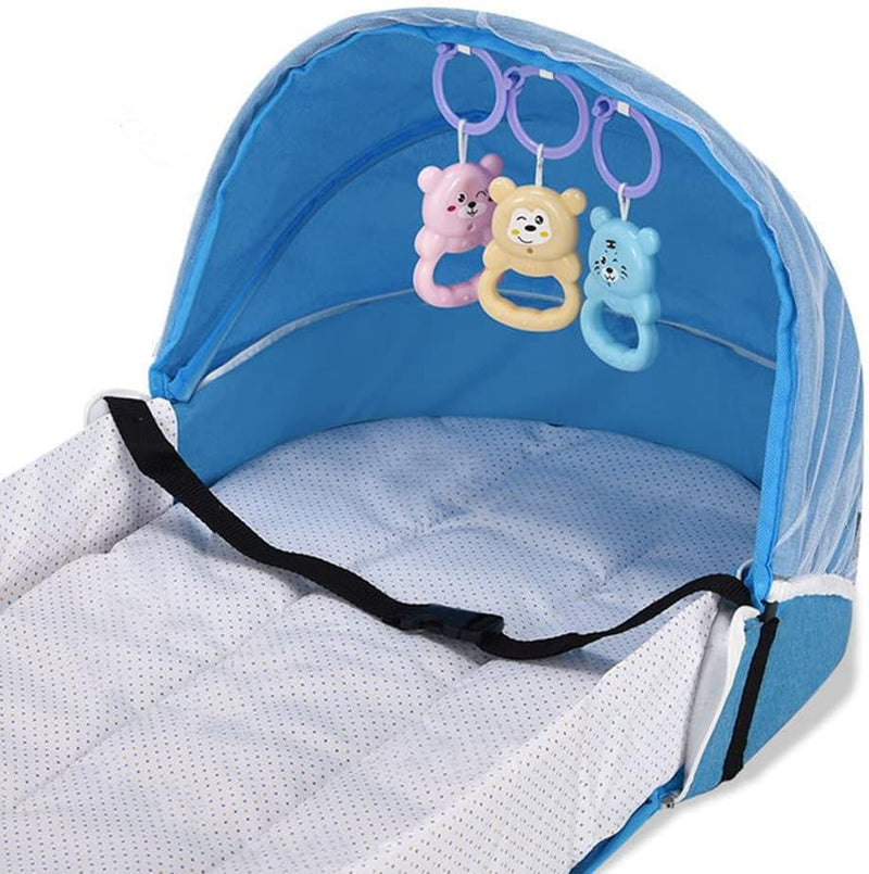 PUNELE Reisebett Baby, Reisebett Baby mit Matratze, Baby Tragbares Reisebett, Babybett Wickeltasche,
