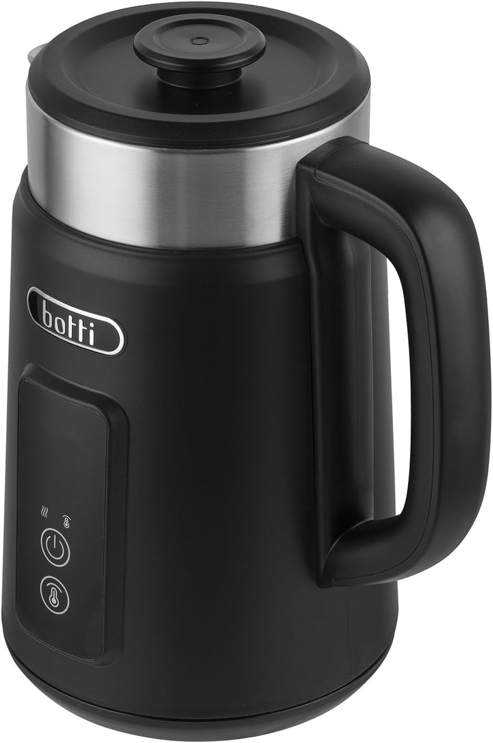 Botti Luiz Wasserkocher 1,5L Schwarz | LED-Temperaturanzeige | Doppelwand-Design | 360° drehbarer So