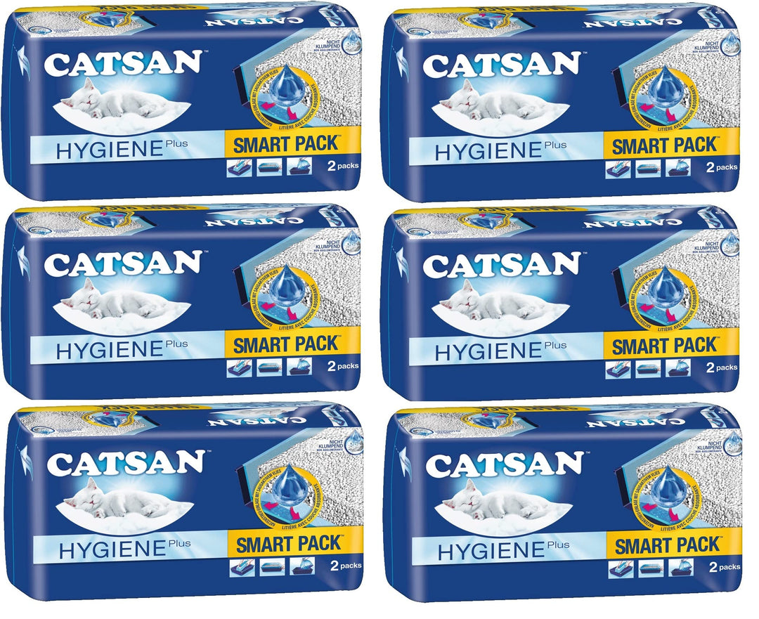 Catsan Smart Pack Katzenstreu, 2 Einlagen, 4 kg (6er-Packung) 6er Pack (6×4kg), 6er Pack (6×4kg)