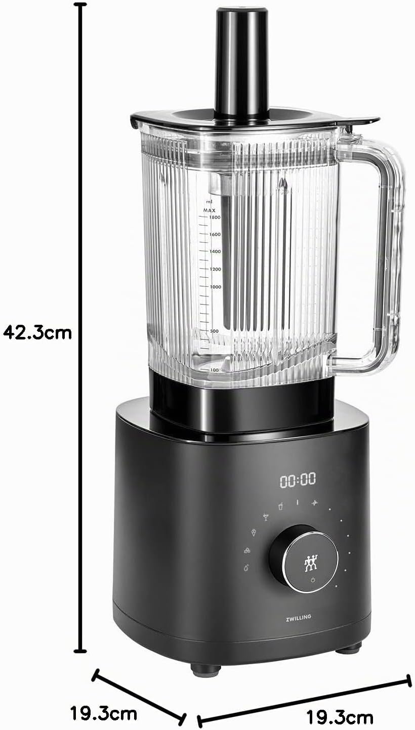 ZWILLING ENFINIGY Hochleistungsstandmixer 1.8 Liter, Mixer mit Edelstahl-Winglet-Klinge &amp; 1600-Watt-