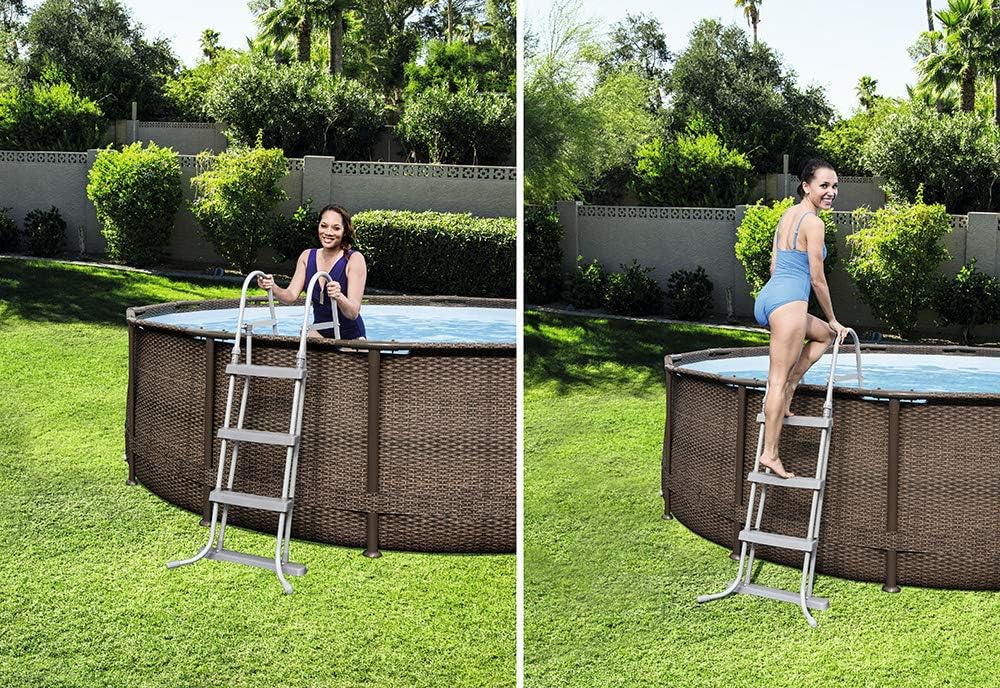 Bestway Poolzubehör Sicherheitsleiter, 107 cm, mehrfarbig, 107 cm
