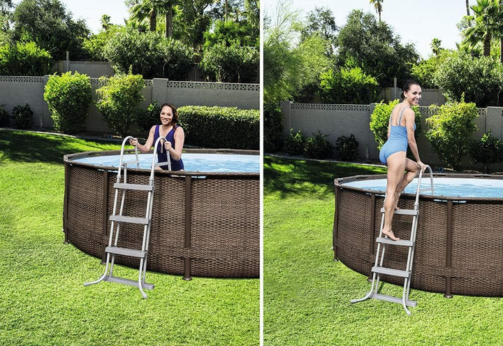 Bestway Poolzubehör Sicherheitsleiter, 107 cm, mehrfarbig, 107 cm